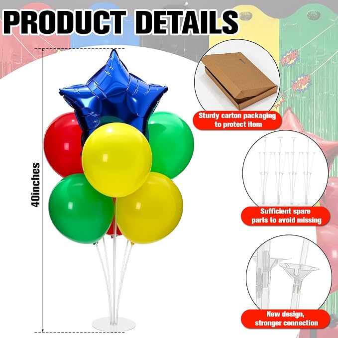 4 Sets 40'' Hero Tabletop Balloon Stand Kit - Image 3