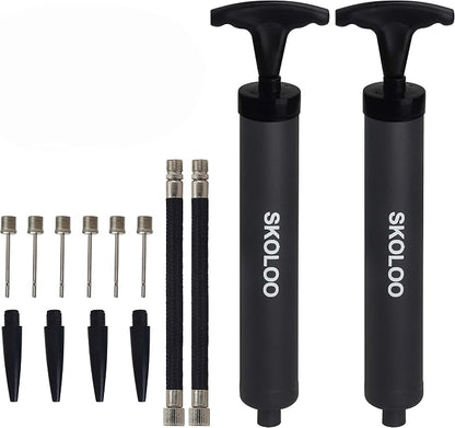 SKOLOO 10" Portable Hand Air Ball Pump Inflator Kit by SKOLOO
