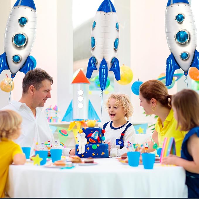 2 Pcs Large Blue Rocket Balloons - Image 7