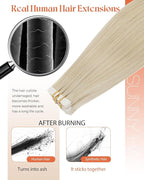Sunny Hair Blonde Tape in Hair Extensions Human Hair, 14 inch Tape in Extensions Remy Tape ins Human Hair Extensions for Women 50g 20Pcs