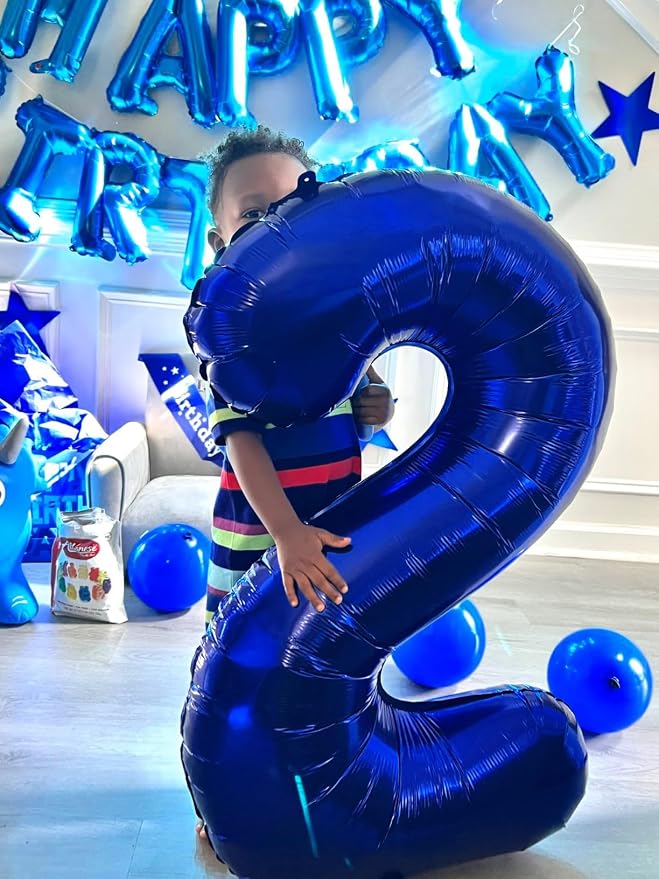 40 Inch Number 2 Balloon, Inflation Straw & Self-Sealing, Leak-Proof Aluminum - Image 5
