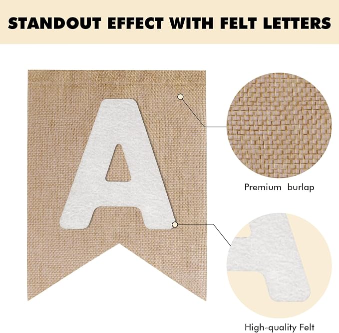 Custom Banner Kit, 28 Burlap Banner - Image 2