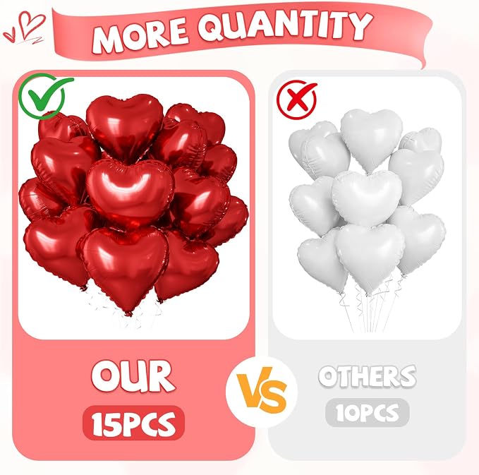 Red Heart Balloons - Image 4