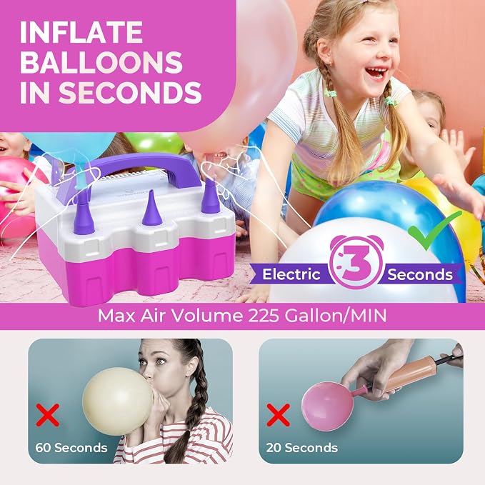 ETENWOLF Electric Balloon Pump for All Balloons | Balloon Inflator for Birthday - Image 3