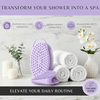Body Face Scrubber Set Silicone - 2 Pack Shower Brush Facial Cleansing Kit - Avilana Bath Loofah Alternative Complete Skincare System Dual Sided - Gift Set Women Men