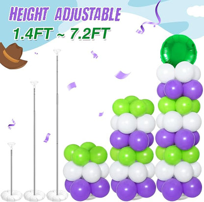 Hungdao 2 Sets Light Inspired Year Balloon Column Stand Kit Cartoon Story Game - Image 6