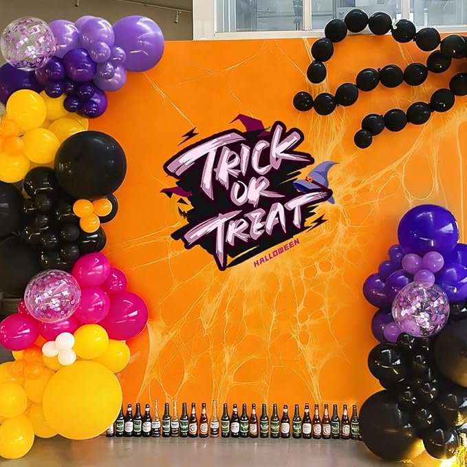 Hot Pink Purple Black Yellow Baloon Arch Kit, Kpop Music Hunter Balloons | 146 - Image 4