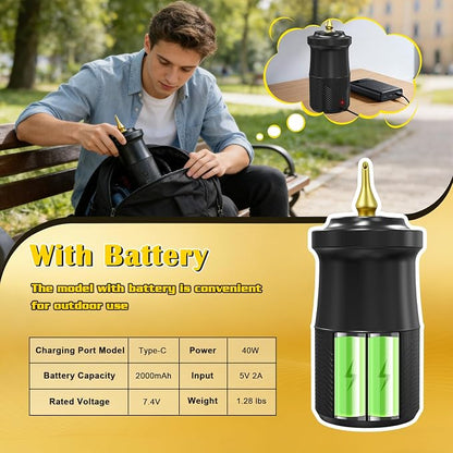 AXHJ Electric Balloon Pump, Portable Electric Air Balloon Pump Dual Nozzle Air - Image 2