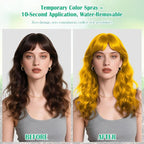 Christmas Gold Blonde Yellow Hair Spray Temporary Hair Color Spray for Kids Women Men, Washable Temporary Blonde Gold Hair Dye Paint Wax for Halloween Cosplay Festival Party Costume Makeup DIY,4.06 oz