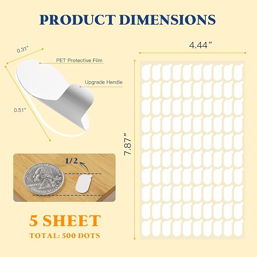 Adhesive Sticky Dots, Putty Sticky Tack, Double Sided Mounting Glue Dots - Image 2