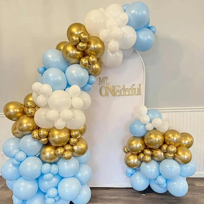 First Communion Blue Balloons Arch Kit 160Pcs, Baptism God Bless Balloon - Image 6