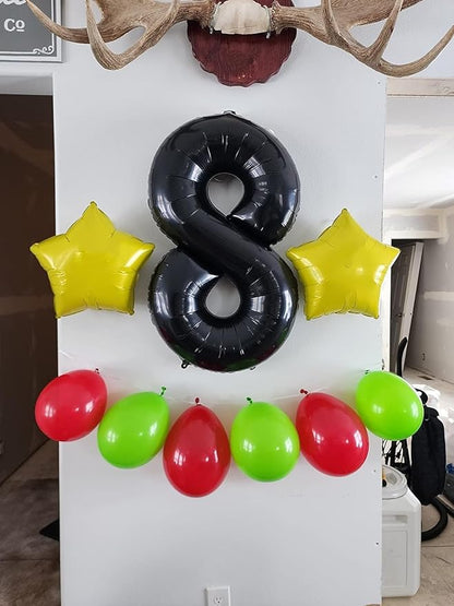 Numbers 17 Balloon 40Inch Black Balloons - Image 3