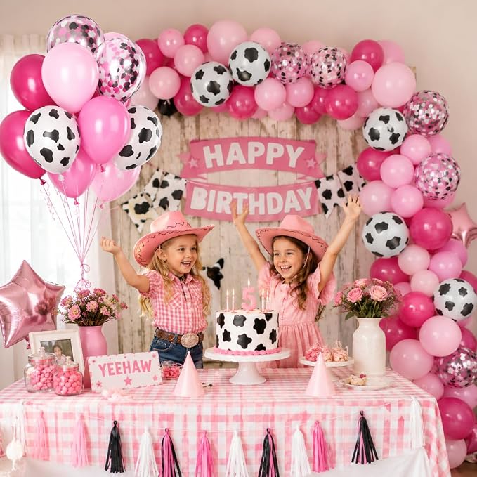 Cow Balloons, 12 Inch Cow Print Balloons Hot Pink Balloon, Hot Pink Balloon - Image 3