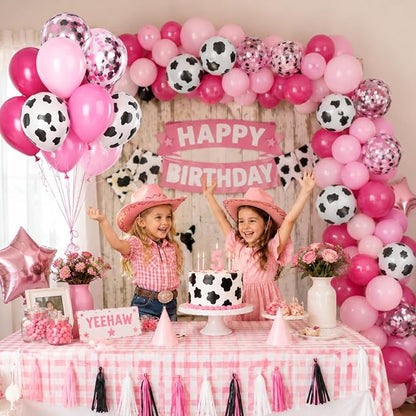 Cow Balloons, 12 Inch Cow Print Balloons Hot Pink Balloon, Hot Pink Balloon - Image 3