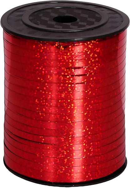 500 Yards Red Crimped Curling Ribbon Shiny Metallic Balloon Curling String-Gift by Unknown
