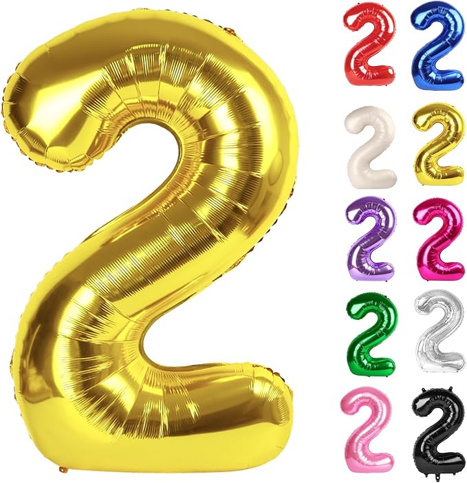 Gold Number 2 Balloon 40 Inch by IWERP