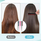 3 Pack Triple Teasing Comb for Women and Men, 8.2 Inches Rat Tail Comb Heat Resistant Plastic Teasing Parting Combs for Braiding Hair Styling Backcombing, Volume, Sectioning