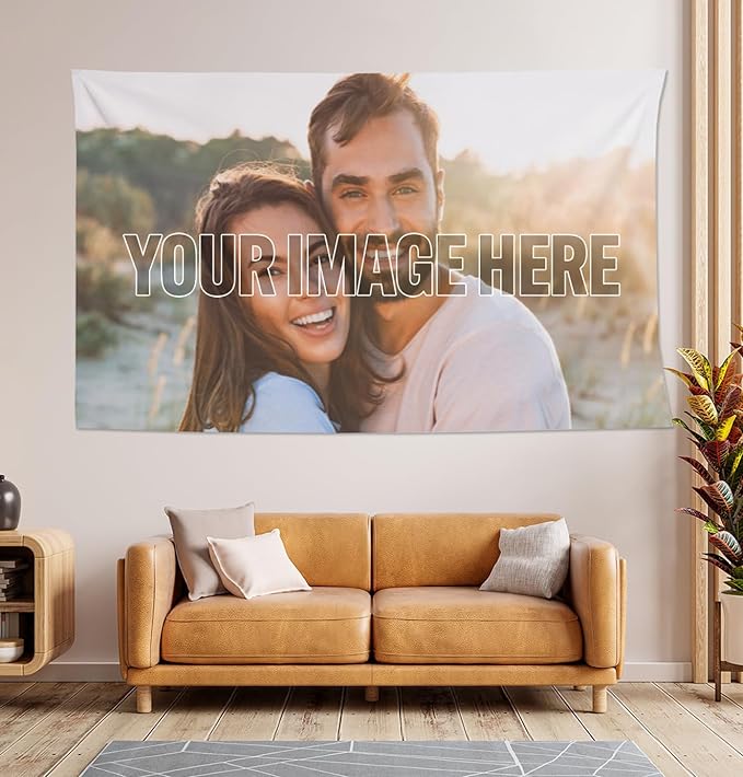 Custom Photo Tapestry, Personalized Wall Decor | Made in USA, ships next by PersonalizedLiving