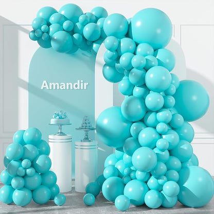 Amandir 153Pcs Teal Balloons Arch Garland Kit Different Size 18 12 10 5Inch | by Amandir
