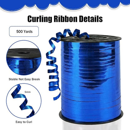 500 Yards Curling Ribbon，Bright Blue Balloon String Ribbon，for Gift - Image 2