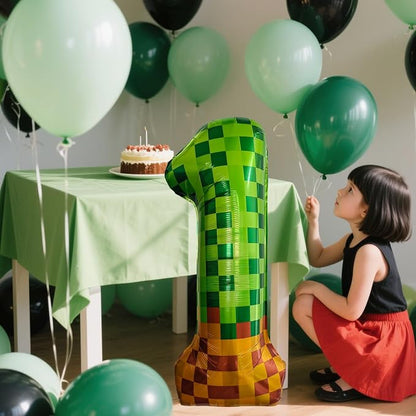 Pixel & TNT Theme 40in Giant Number Balloons - Image 5