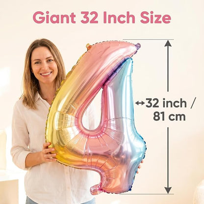 YPSelected 32 Inch Large Foil Helium Number Balloon Birthday Wedding Party 0-9 - Image 5