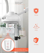 TASALON Professional 2 in 1 Facial Steamer With 5X Magnifying Foldable Arm, Ozone Mist Steamer for Face, Salon Spa Beauty Skin Care Equipment