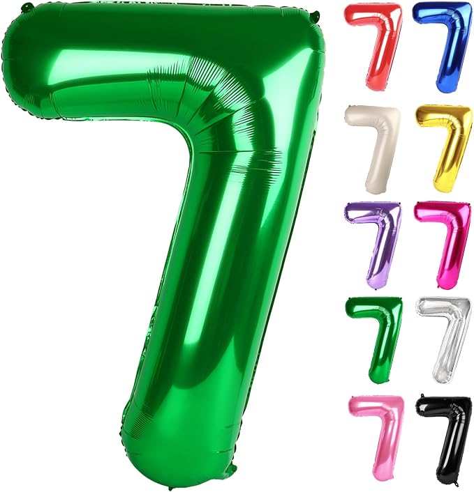 Green Number 7 Balloon 40 Inch by IWERP