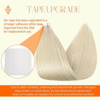 Full Shine Tape in Hair Extensions Human Hair Color 60 Platinum Blonde Remy Tape Extensions Human Hair 24Inch Long Seamless Invisible Skin Weft for Women 20Pcs 50Gram Straight Add Length