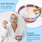23 Rainbow Esthetician Facial Supplies 3 Stainless Steel Face Mask Mixing Bowls 3 Fan Brushes Esthetician 3 Facial Flat Brushes Skincare Tray 3-Compartment Serving Tray 12 Compressed Facial Sponges