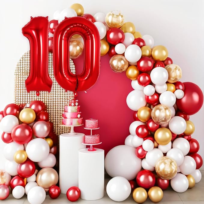 Red Number 0 Balloon 40 Inch, Big Large Foil Helium Number Balloons, Jumbo - Image 5