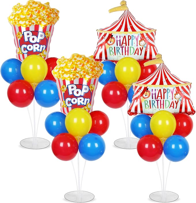 4 Sets Carnival Circus Party Balloons Stand Kit by Naozinebi