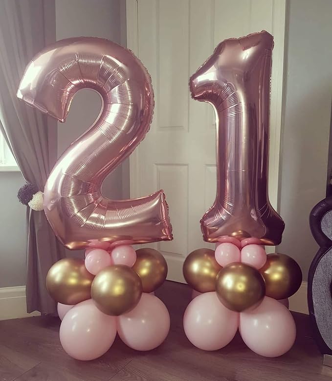40 Inch Rose Gold 45 Balloons Giant Number 45 Balloons Rose Gold 45 Birthday - Image 5