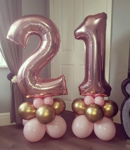 40 Inch Rose Gold 45 Balloons Giant Number 45 Balloons Rose Gold 45 Birthday - Image 5