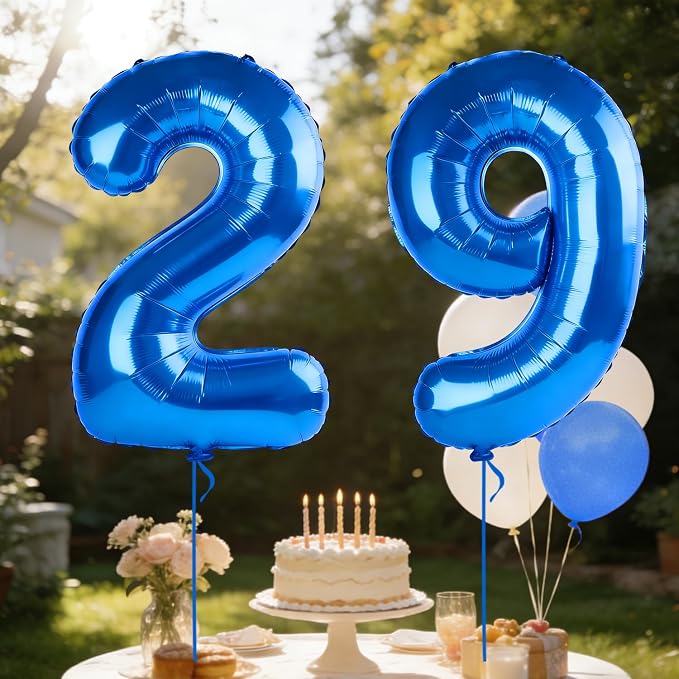 40 Inch Number 29 Balloons for 29th Birthday Party Decorations, 0-100 Dark Blue - Image 3