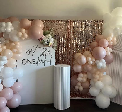 Rose Gold Sequin Backdrop, 9x10 Feet, 18MM Large Sequin, 1 Panel | Shimmer - Image 7