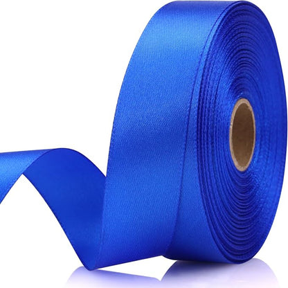 7/8 Inch 30 Yards Blue Satin Craft Ribbon-Single Face Polyester Ribbon by Unknown