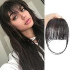 BOGSEA Clip in Bangs Real Human Hair Bangs Hair Clip with Temples Hairpieces for Women Natural Looking Fringe Hair Extension for Daily Wear(Wispy Bangs, (Brown Black))