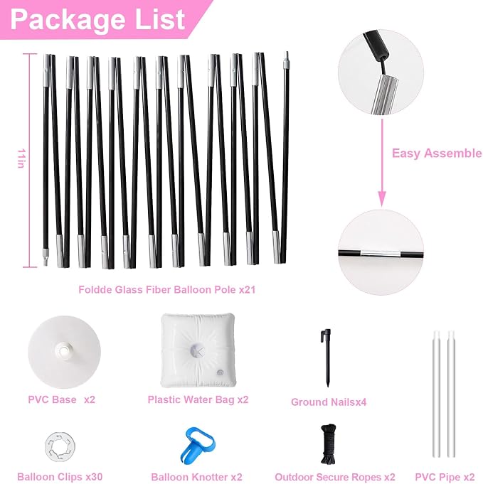 Balloon Arch Kit, 7.4ft Balloon Arch Stand Frame - Image 5