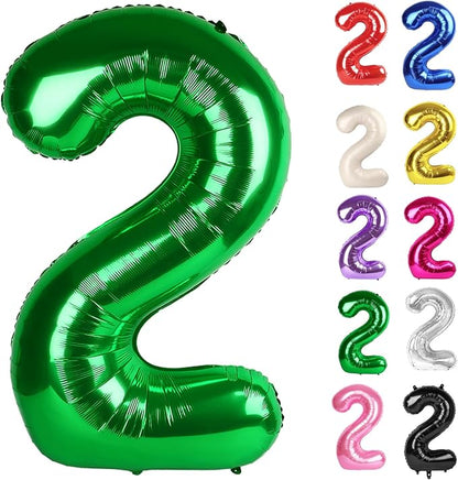 Green Number 2 Balloon 40 Inch by IWERP