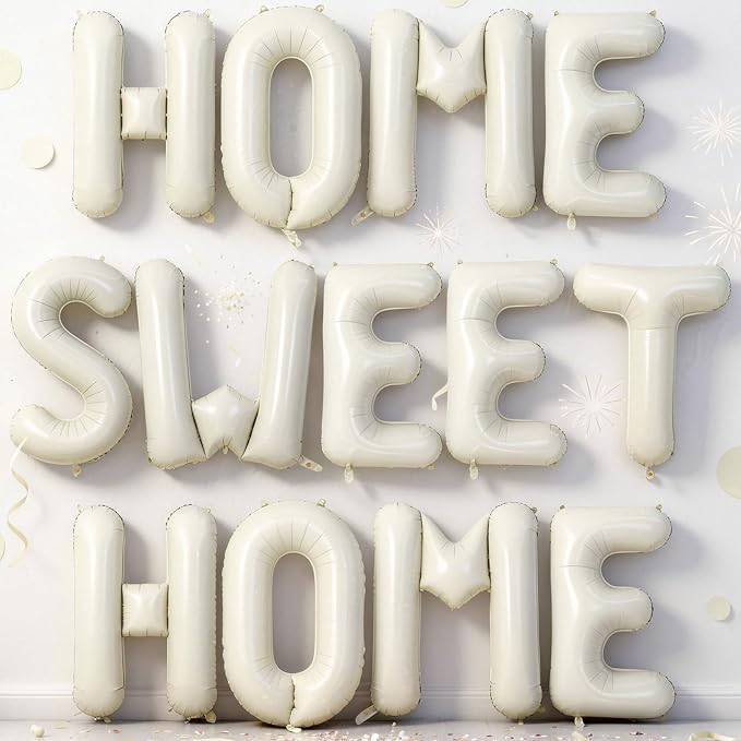 Beige HOME SWEET HOME Letter Balloon by Togvu