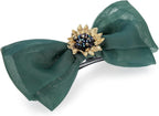 Sunflower Brooch pin with hand beading, She's Free Style Just For You Flower Oil Dropping Brooches for women, Metal Plating Process Safety pins with Nail Bead Crystal