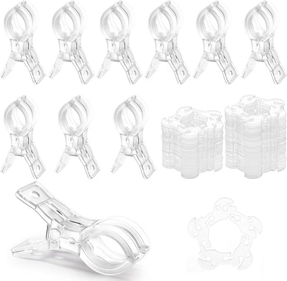 RELBRO Spring Clamps with Balloon Clips Set, 3.5 Inch, 50 Flower-shaped Balloon by RELBRO