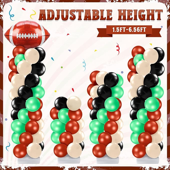 Kasyat 2 Sets Football Balloon Column Stand Kit Football Balloon Arch Garland - Image 4