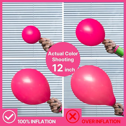 PartyWoo Hot Pink Balloons 101pcs Magenta Fuchsia Color 12 Inch | Balloons - Image 3