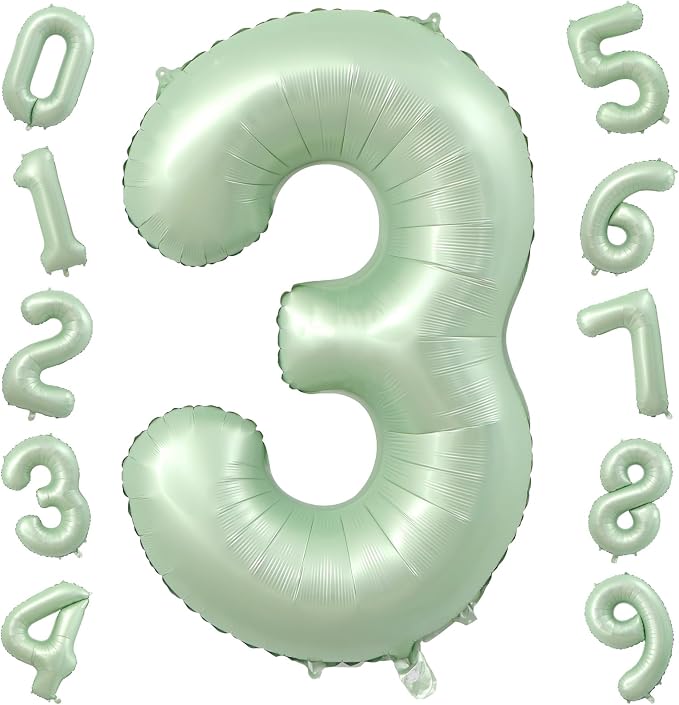 40 Inch Olive Green Number 2 Foil Balloon by TNCDJKPA