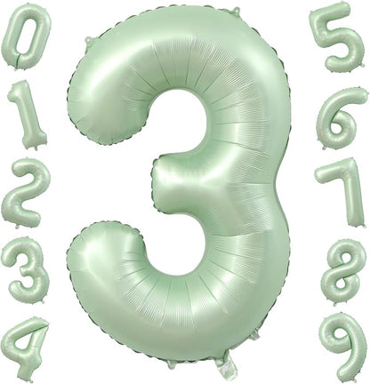 40 Inch Olive Green Number 2 Foil Balloon by TNCDJKPA