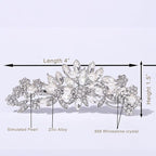 Crystal Rhinestone Pearl Hair Clip Comb Silver Wedding Hair Acessory Bridal Hair Pins Bride Headpiece