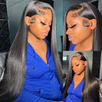Hermosa 220% Density HD Transparent Lace Front Wigs Human Hair for Women 12A Brazilian Straight 13x4 Human Hair Lace Front Wigs Pre Plucked with Baby Hair Natural Hairline 26 inch