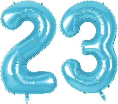Number 23 Balloons for 23rd Birthday Party Decorations, 0-100 Large No.23 by Joycard